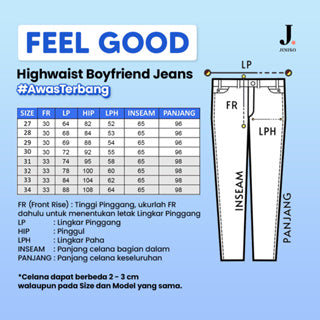 JINISO - Highwaist Boyfriend Jeans 027 FEEL GOOD