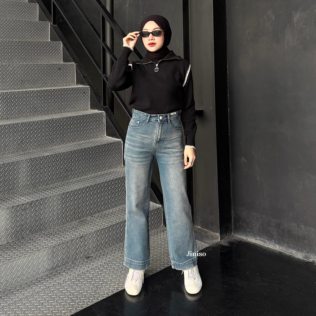JINISO - Petite Straight Highwaist Jeans 101 SPIN