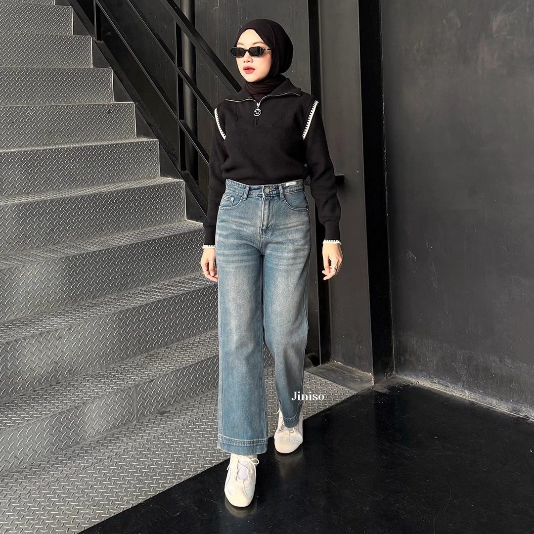 JINISO - Petite Straight Highwaist Jeans 101 SPIN