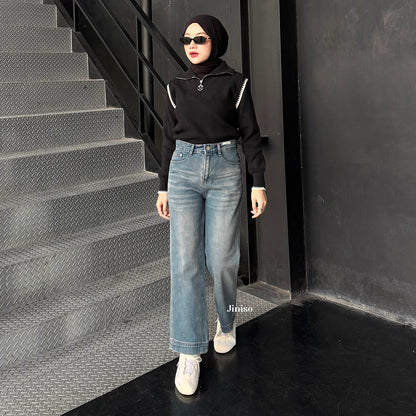 JINISO - Petite Straight Highwaist Jeans 101 SPIN