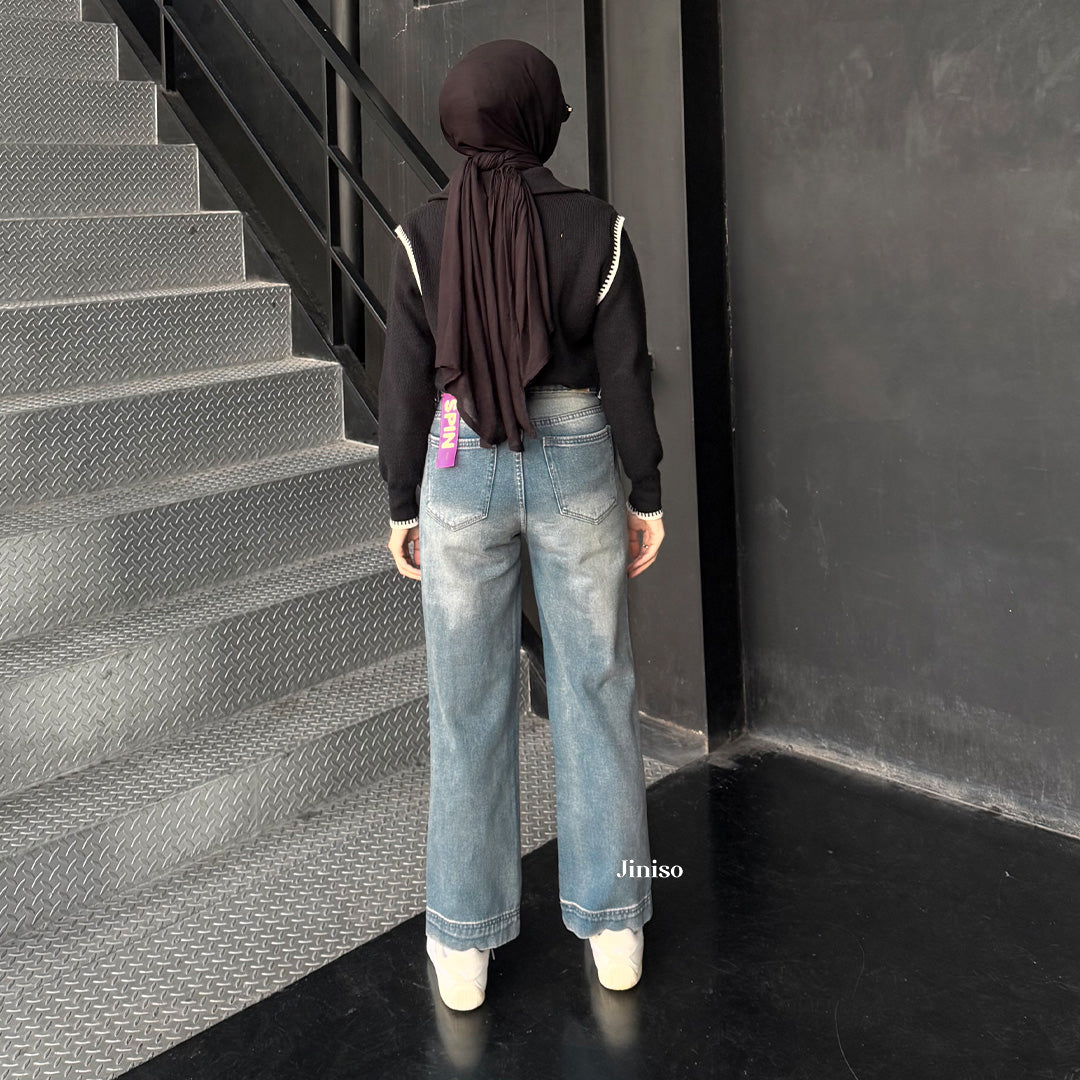 JINISO - Petite Straight Highwaist Jeans 101 SPIN