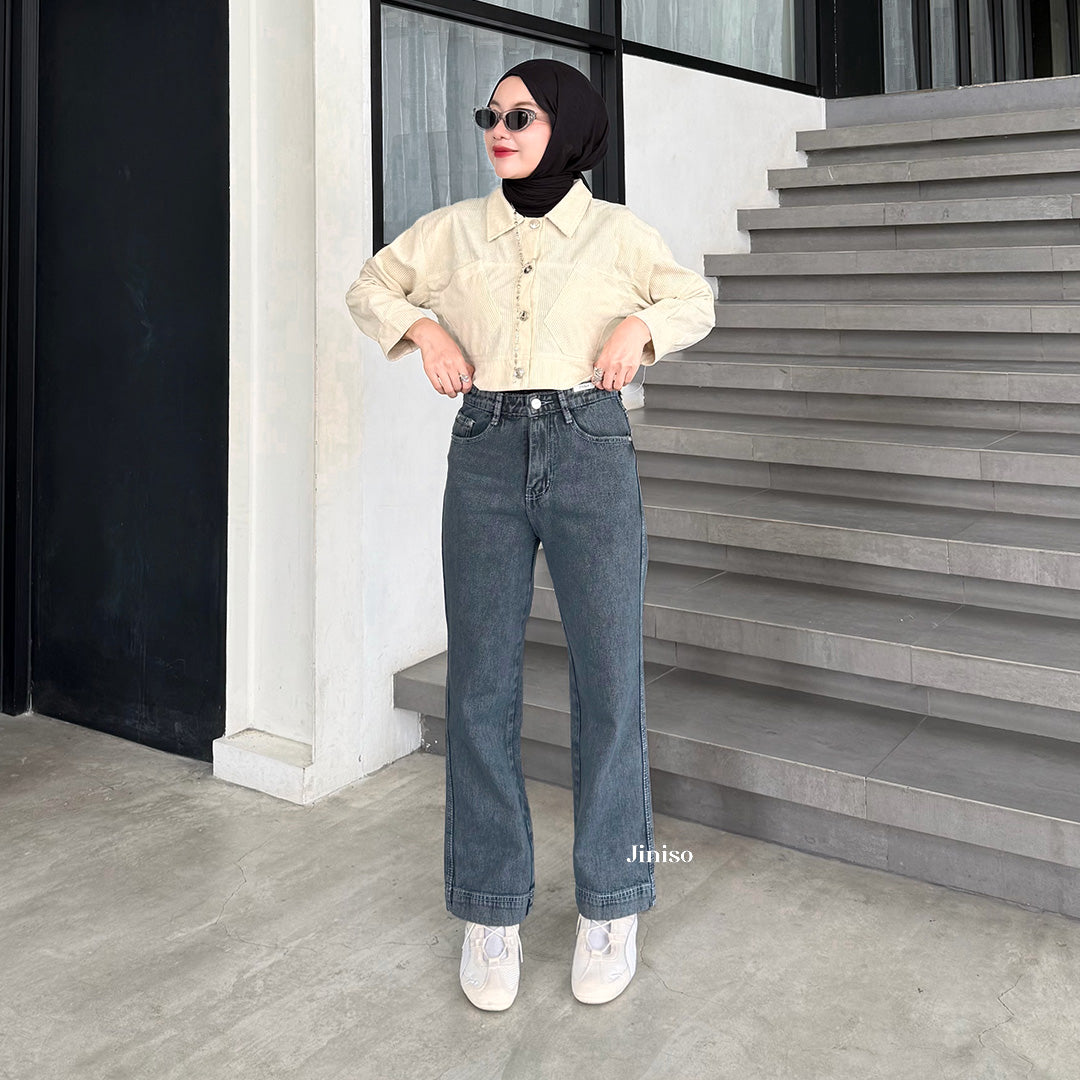 JINISO - Petite Straight Highwaist Jeans 103 SPIN