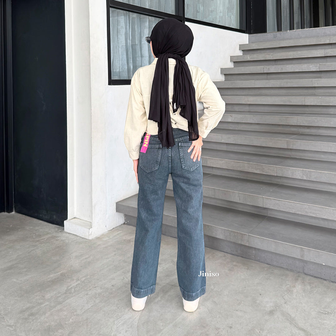 JINISO - Petite Straight Highwaist Jeans 103 SPIN