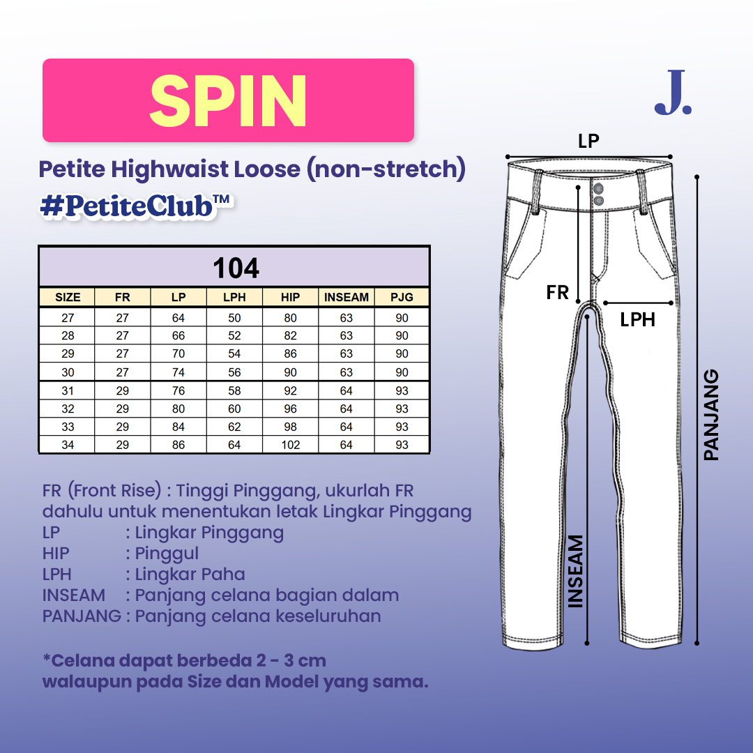 JINISO - Petite Straight Highwaist Jeans 104 SPIN