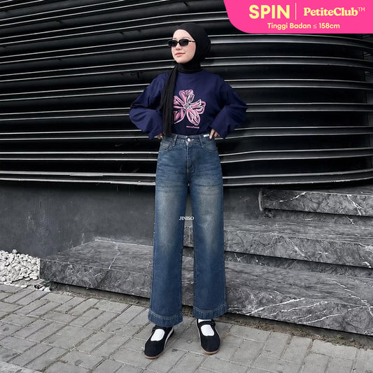 JINISO - Petite Straight Highwaist Jeans 104 SPIN
