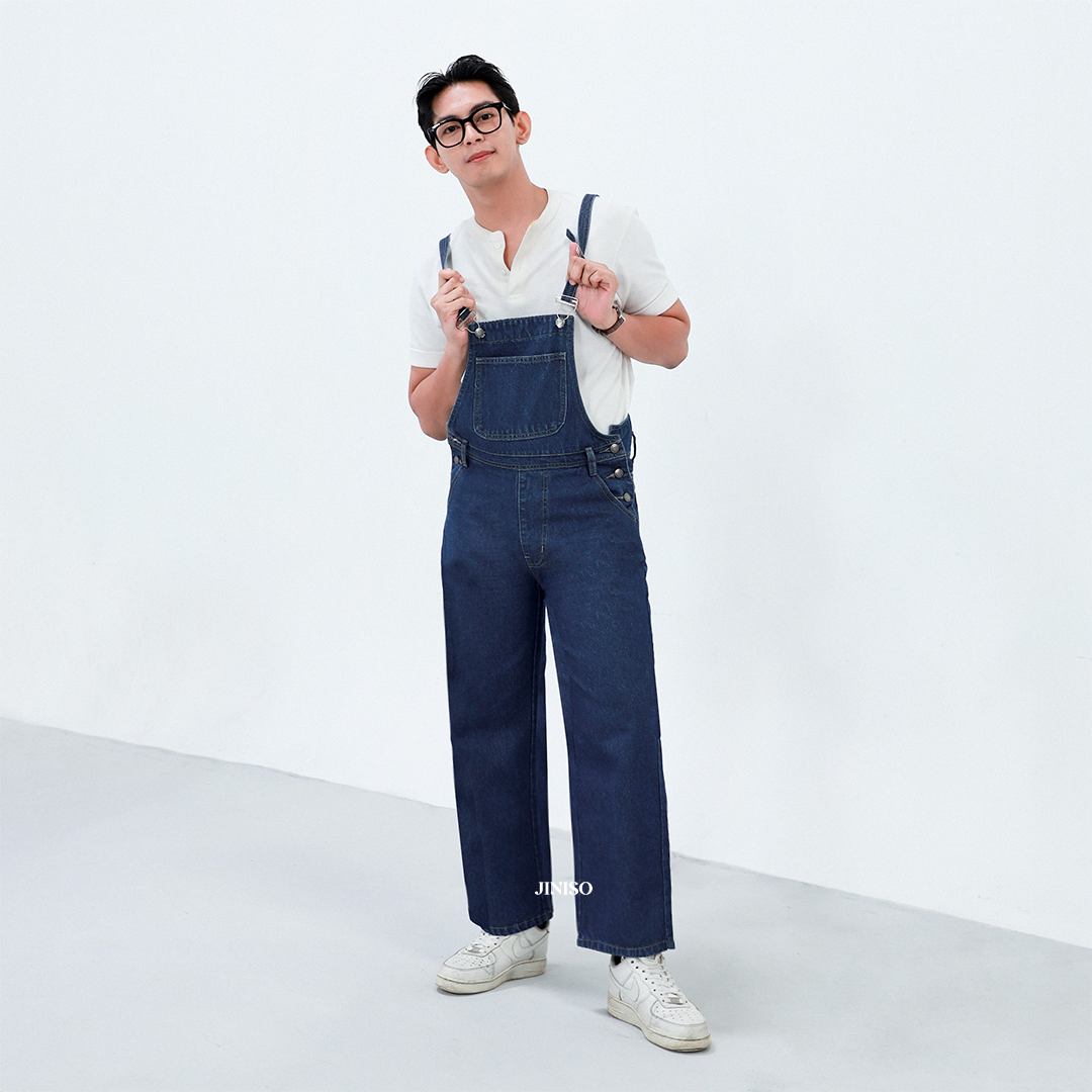 JINISO Jumpsuit Overall Loose Jeans 111 Pria