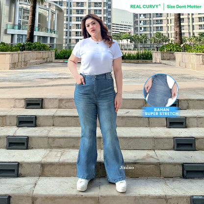 JINISO - Cutbray Big Size Jeans 1403 REAL CURVY