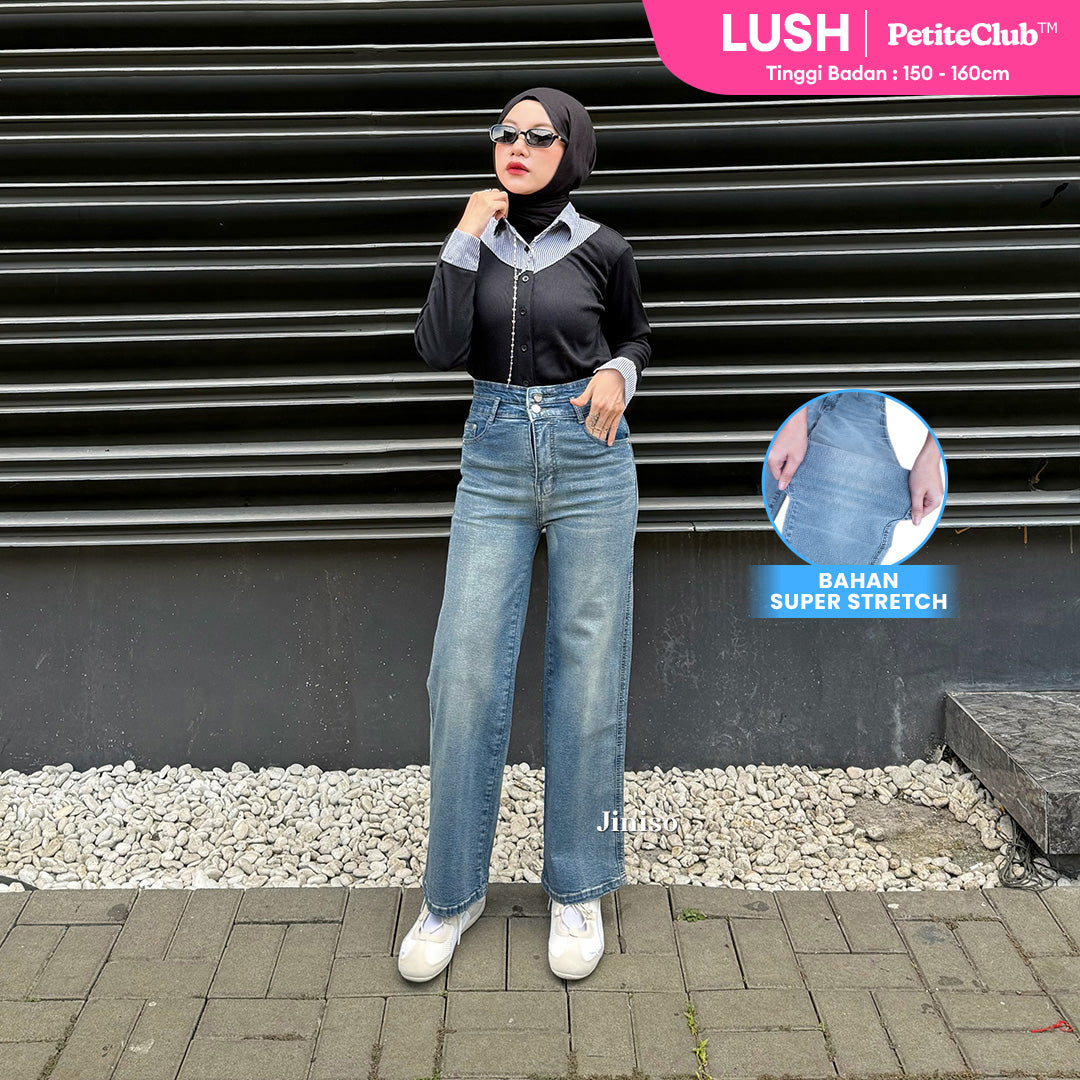 JINISO - Petite Straight Highwaist Jeans Stretch 143 LUSH