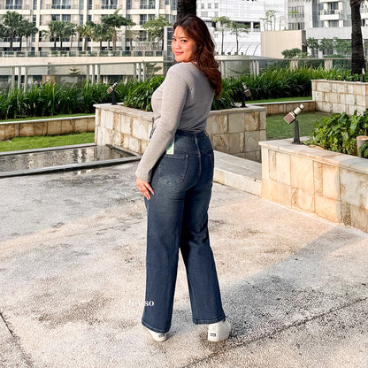 JINISO - Jumbo Highwaist Straight Jeans Loose Stretch 1503 REAL CURVY