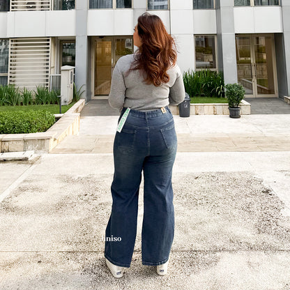 JINISO - Jumbo Highwaist Straight Jeans Loose Stretch 1503 REAL CURVY
