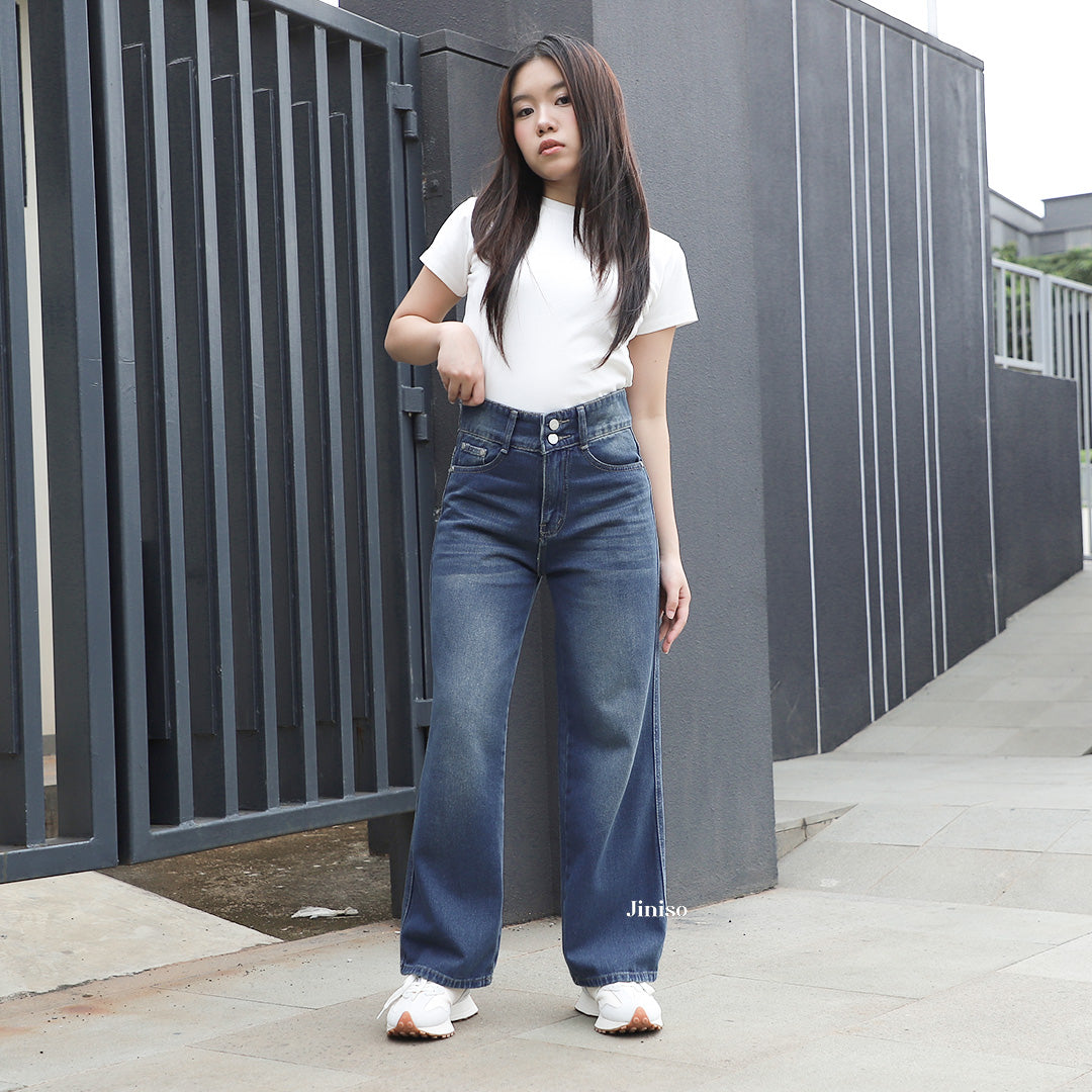 JINISO - Petite Highwaist Baggy Jeans 161 FAME