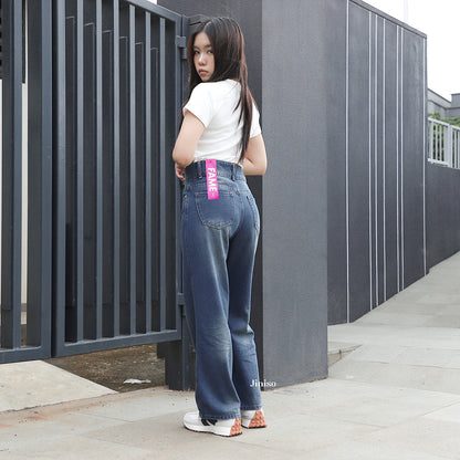 JINISO - Petite Highwaist Baggy Jeans 161 FAME
