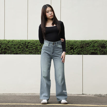 JINISO - Petite Highwaist Baggy Jeans 162 FAME