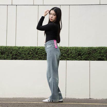 JINISO - Petite Highwaist Baggy Jeans 162 FAME