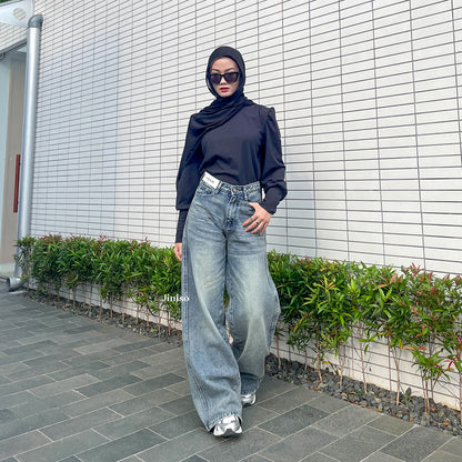 JINISO - Highwaist Oversize Baggy Loose Jeans 777 WEEKEND