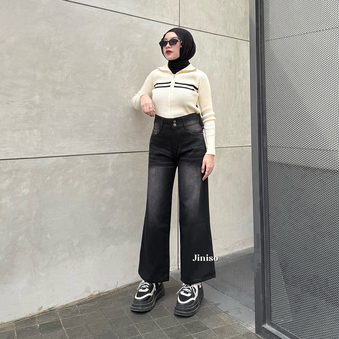 JINISO - Petite Highwaist Baggy Jeans 163 FAME