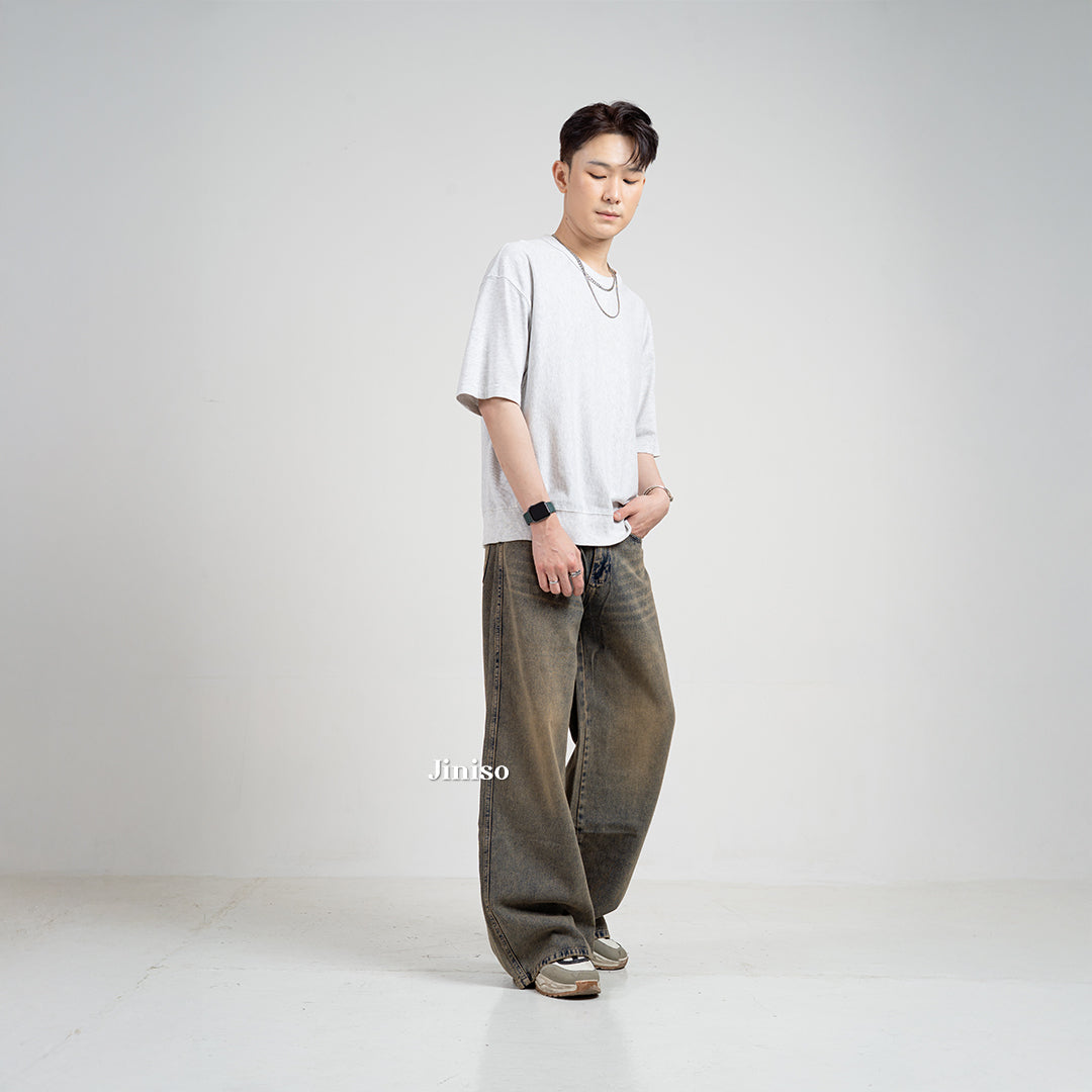JINISO Oversize Baggy Loose Jeans Pria 770