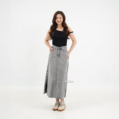 JINISO - Highwaist Rok Slit Jeans Panjang 993 SEVENTY
