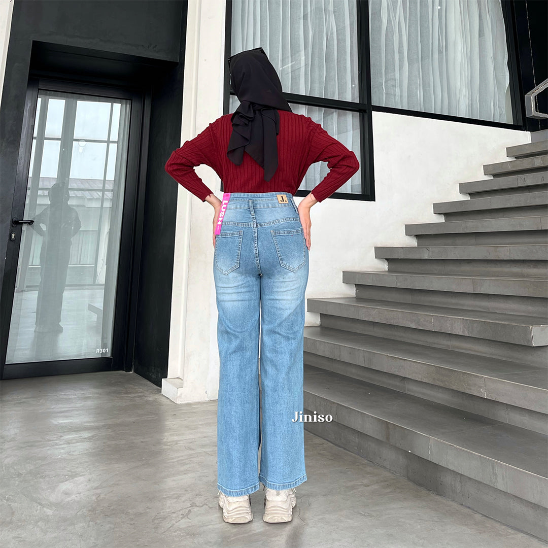 JINISO - Petite Straight Highwaist Jeans Stretch 141 LUSH
