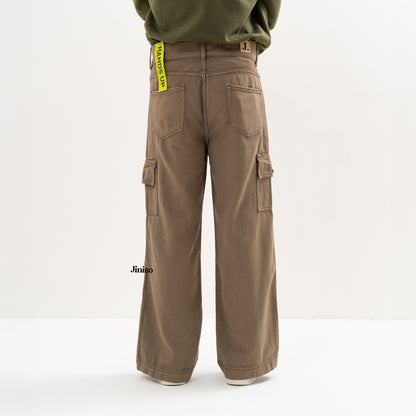 JINISO Loose Cargo Denim Jeans Pria 401
