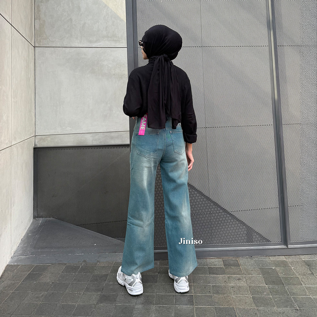JINISO - Petite Highwaist Baggy Jeans 162 FAME