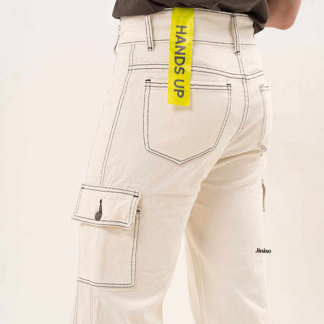 JINISO Loose Cargo Denim Jeans Pria 409
