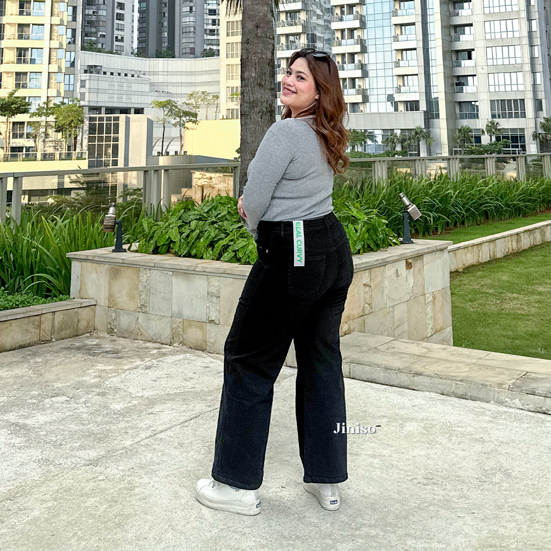 JINISO - Jumbo Highwaist Straight Jeans Loose Stretch 1506 REAL CURVY