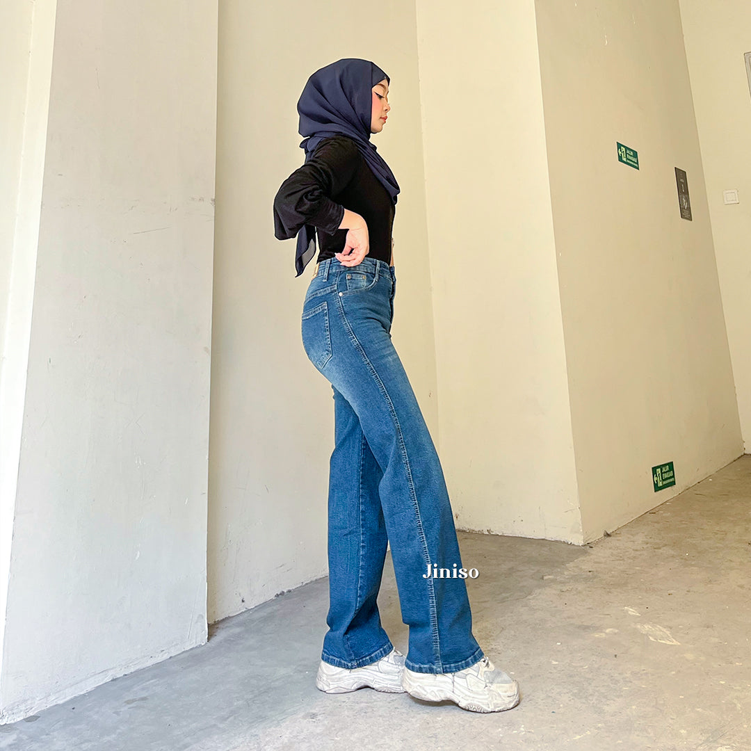 JINISO - Highwaist Straight Jeans Loose Stretch 833 UNSEEN