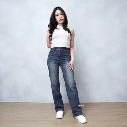 JINISO - Highwaist Straight Jeans Loose Stretch 834 UNSEEN
