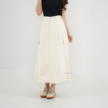 JINISO - Highwaist Rok Cargo Jeans Panjang 984 SEVENTY