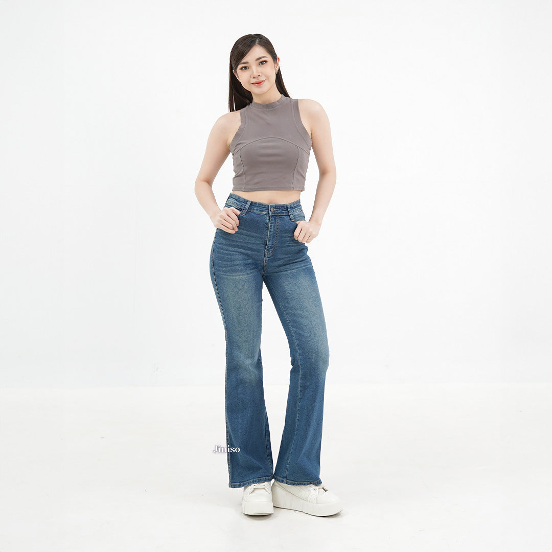 JINISO - Highwaist Stretch Cutbray Pocket Jeans 716 HANGOUT