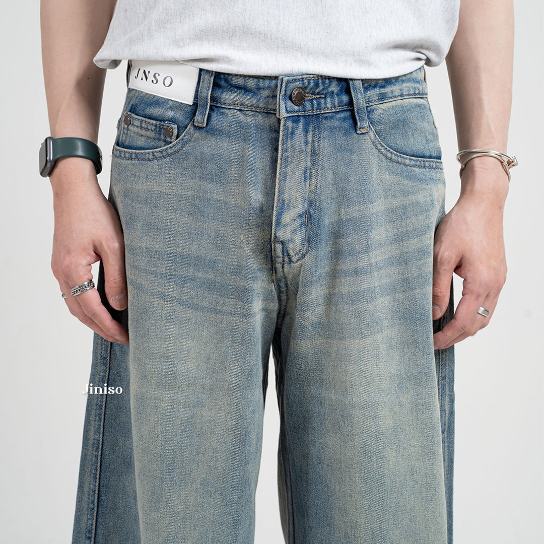 JINISO Oversize Baggy Loose Jeans Pria 775