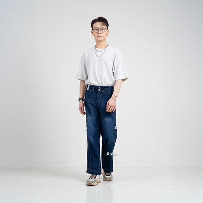 JINISO Cargo Baggy Denim Jeans Pria 416