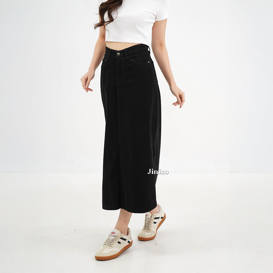 JINISO - Highwaist Rok Slit Jeans Panjang 994 SEVENTY