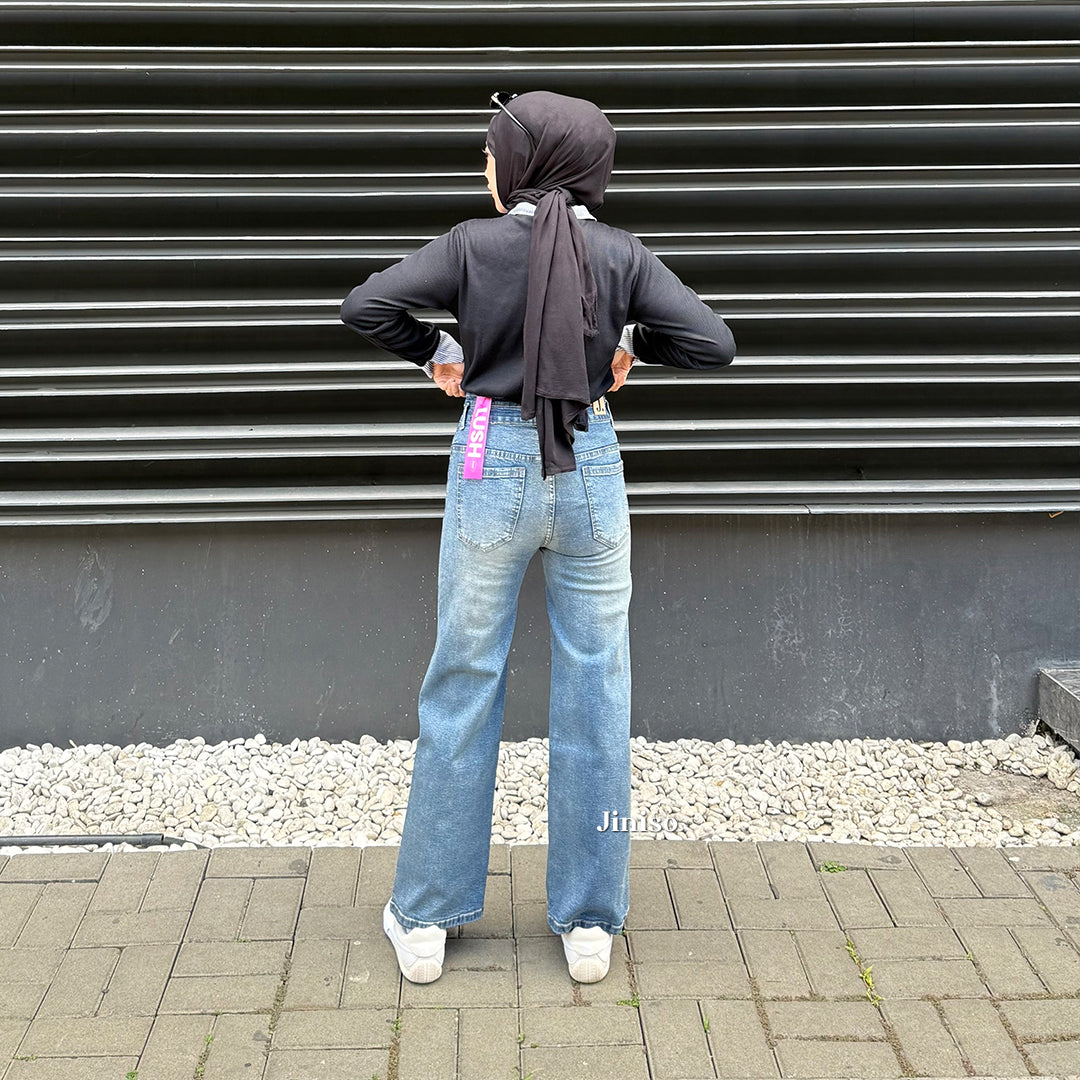 JINISO - Petite Straight Highwaist Jeans Stretch 143 LUSH