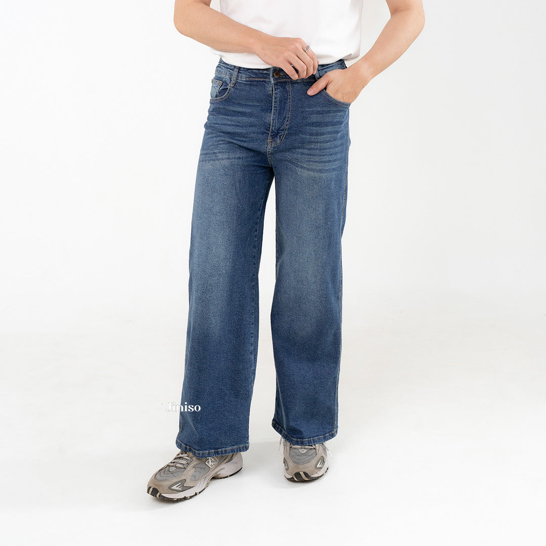 JINISO - Straight Jeans Loose Stretch Pria 833