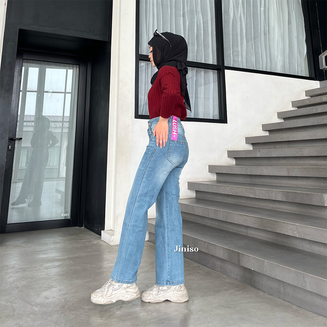 JINISO - Petite Straight Highwaist Jeans Stretch 141 LUSH