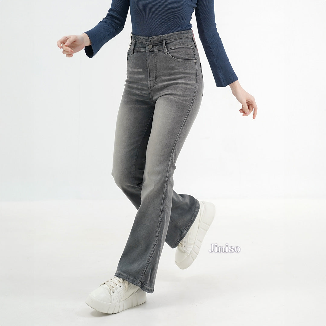 JINISO - Ultra Highwaist Cutbray Stretch Jeans 616 HANGOUT