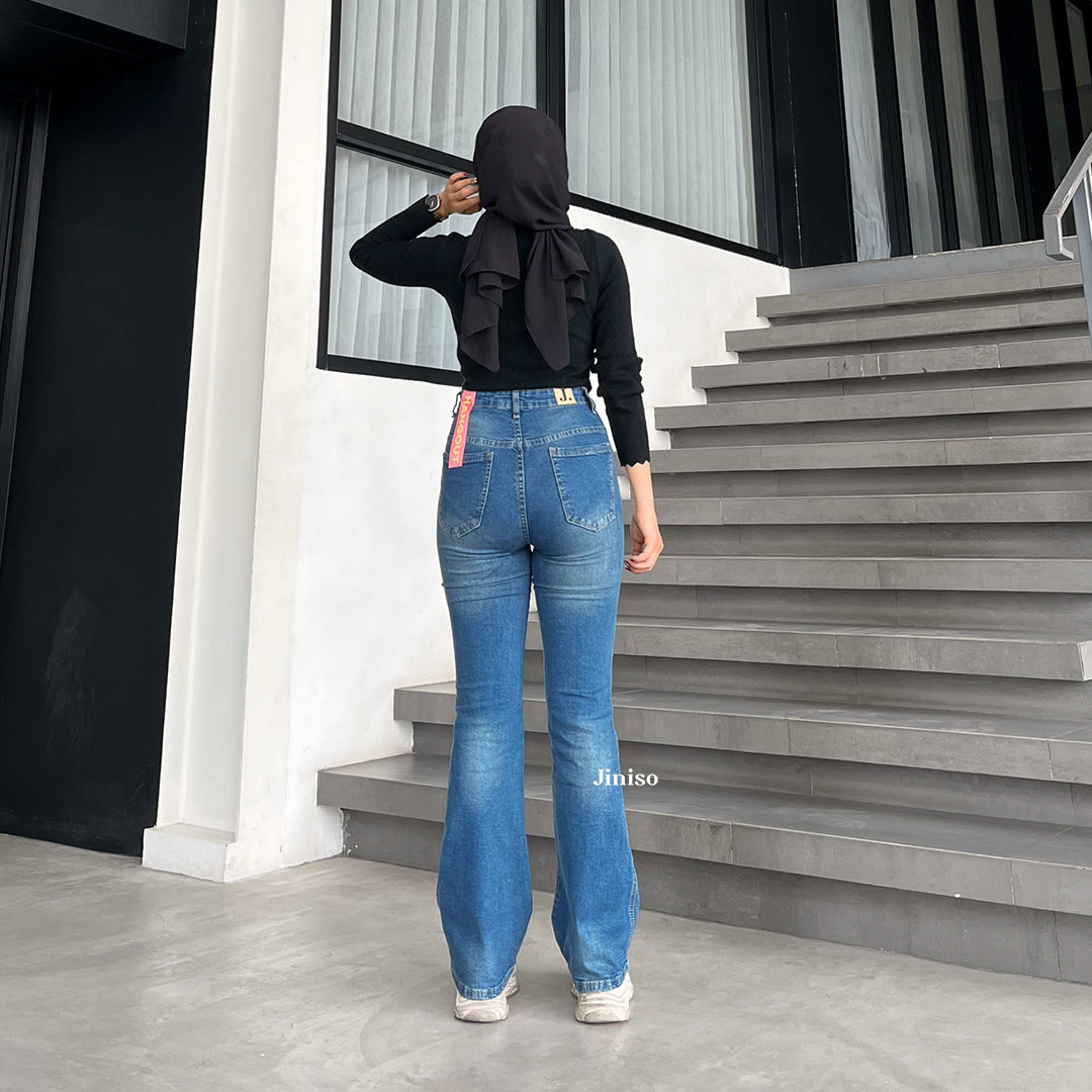 JINISO - Highwaist Stretch Cutbray Pocket Jeans 716 HANGOUT