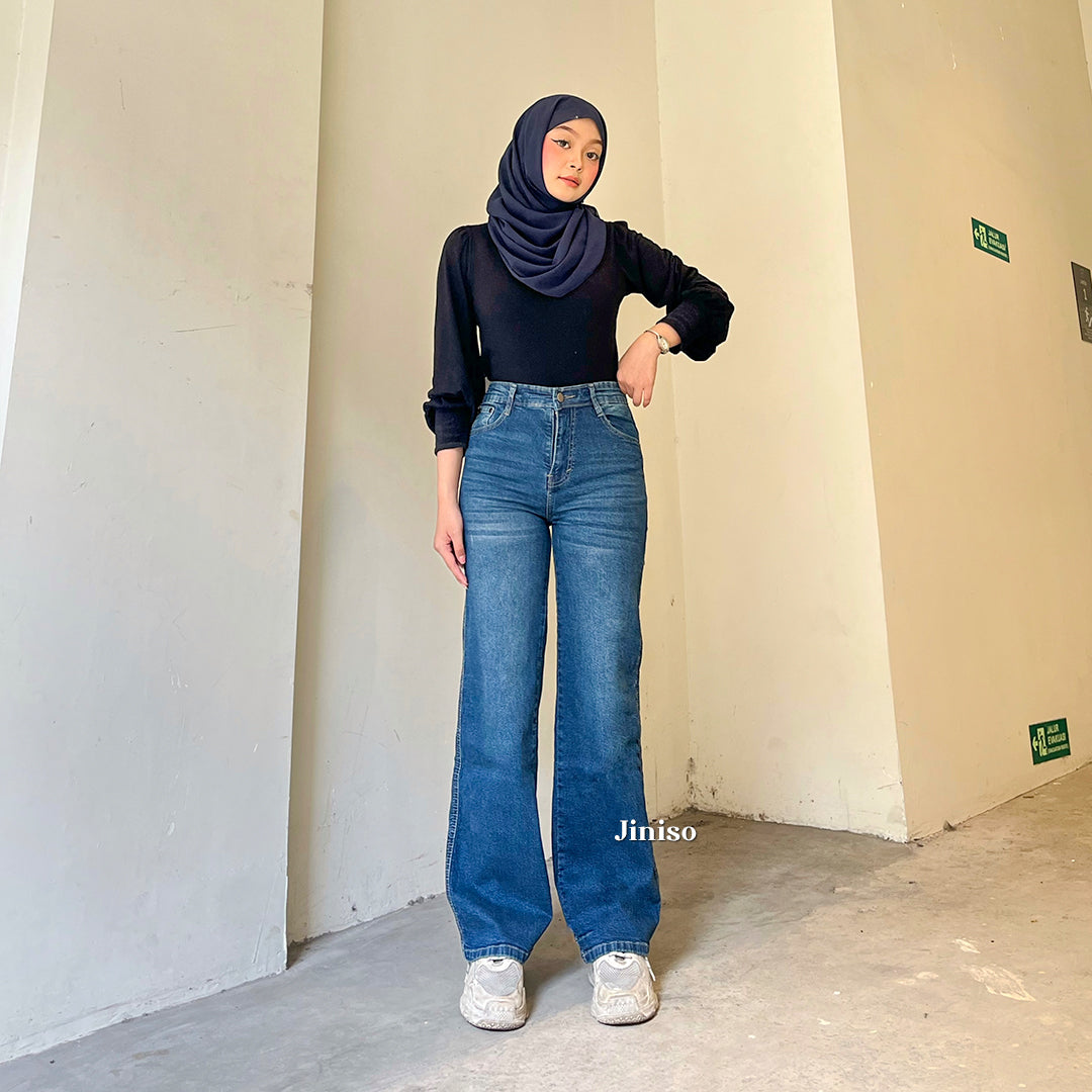 JINISO - Highwaist Straight Jeans Loose Stretch 833 UNSEEN