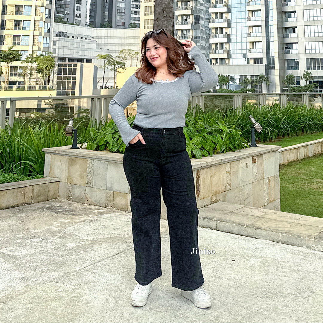 JINISO - Jumbo Highwaist Straight Jeans Loose Stretch 1506 REAL CURVY