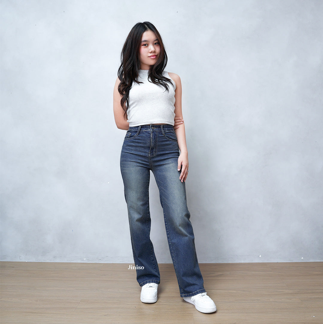 JINISO - Highwaist Straight Jeans Loose Stretch 834 UNSEEN