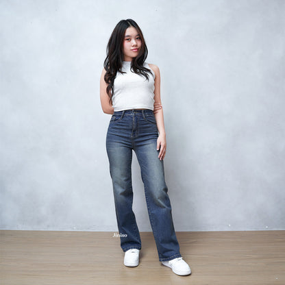 JINISO - Highwaist Straight Jeans Loose Stretch 834 UNSEEN