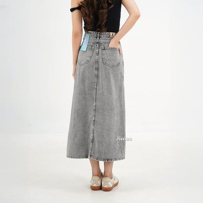 JINISO - Highwaist Rok Slit Jeans Panjang 993 SEVENTY