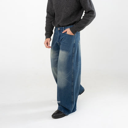 JINISO Oversize Baggy Loose Jeans Pria 780