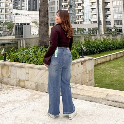 JINISO - Jumbo Highwaist Straight Jeans Loose Stretch 1501 REAL CURVY