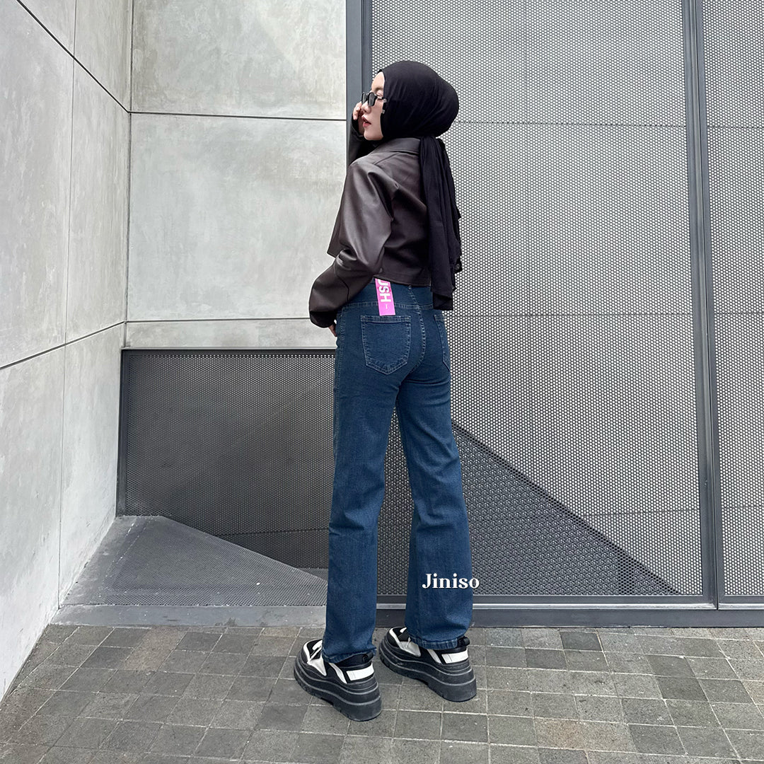 JINISO - Petite Straight Highwaist Jeans Stretch 142 LUSH