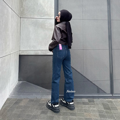 JINISO - Petite Straight Highwaist Jeans Stretch 142 LUSH