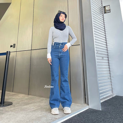 JINISO - Ultra Highwaist Cutbray Stretch Jeans 611 HANGOUT