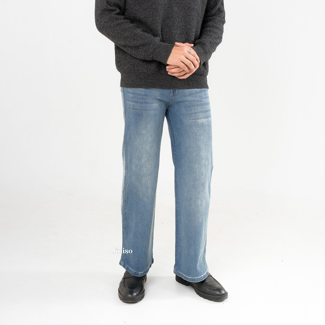 JINISO - Straight Jeans Loose Stretch Pria 831